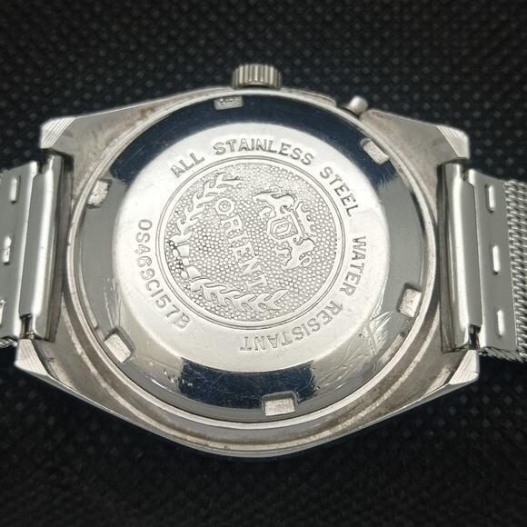 Vintage 1979 Orient Automatic Mens Silver Watch W/daydate & Gold accents - Picture 8 of 8